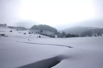 Le ruisseau enneig&eacute; de la Graille